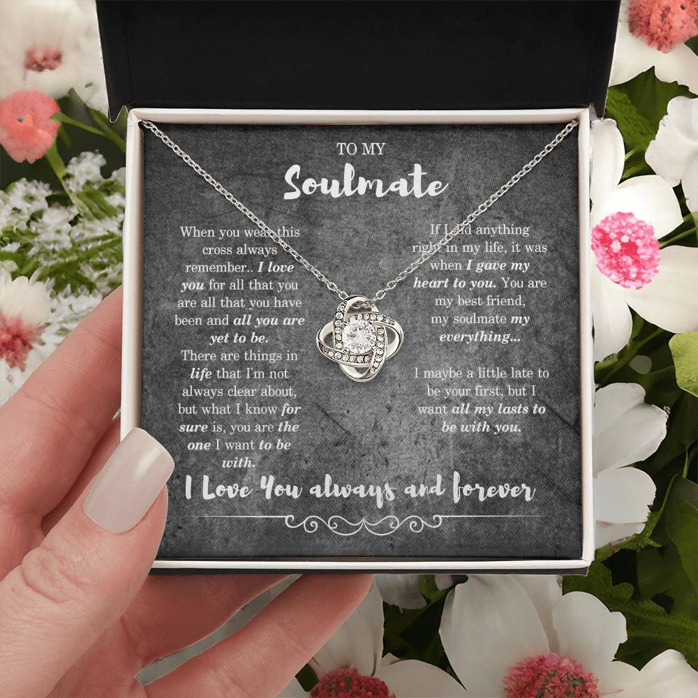 Soulmate Gifts Necklace For Her, Personalized Romantic Gift Necklace, To My Soulmate Necklace From Husband, Boyfriend, Unique Necklace for Her Romantic Girlfriend Gifts Necklace Includes