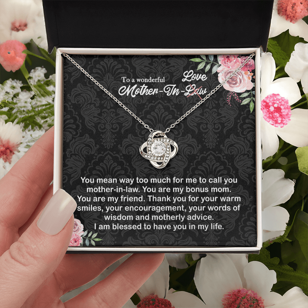 To a wonderful Mother-In-Love Necklace Pendant - Jewelry Gift for Mother In Law