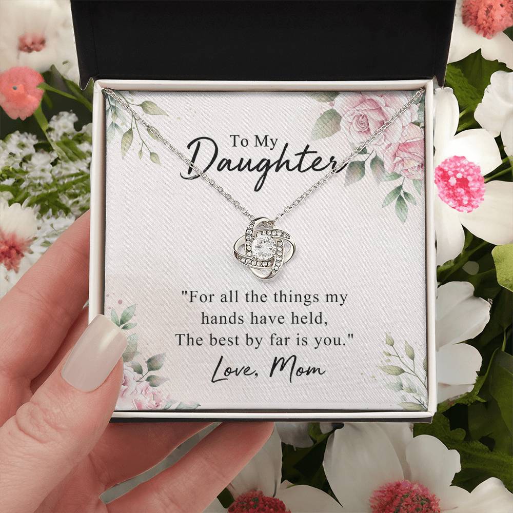 To My Daughter Necklace from Mom Mother To Daughter Gift Necklace, Pendant for Daughter Jewelry Gift for Her Girls Teen Girl Necklace Gift From Mom Gift For Daughter Necklace On Xmas Holiday Gifts