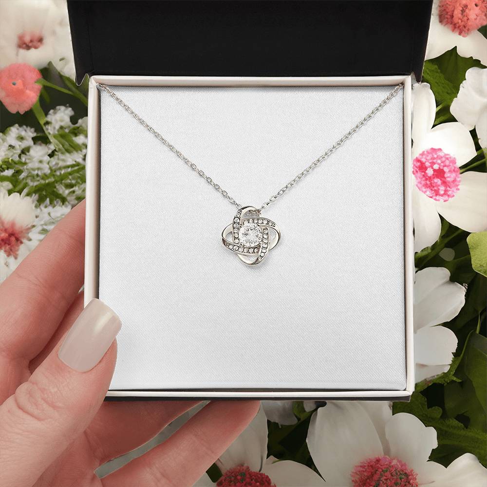 To My Mom Necklace From Daughter, Birthday Gift For Mom, Mother's Day Necklace Gift For Mom, Love Knot Pendant Gift For Mom, Meaningful Mom Gift Necklace, Daughter And Mother Jewelry Gift For Women