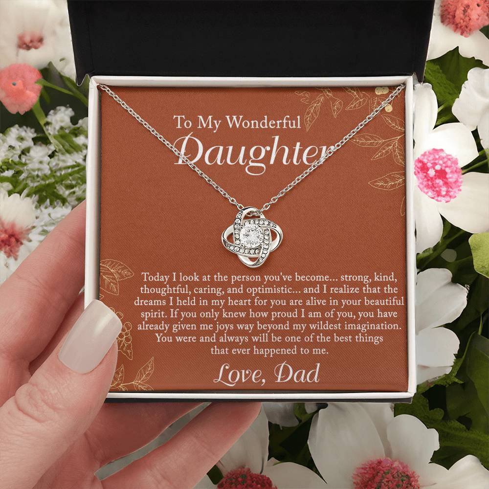 Daughter Gifts Necklace From Dad, To My Wonderful Daughter Necklace From Dad And Daughter Necklace Birthday Gift for Daughter From Dad Christmas Gift For Daughter Necklace, Father Daughter Necklace