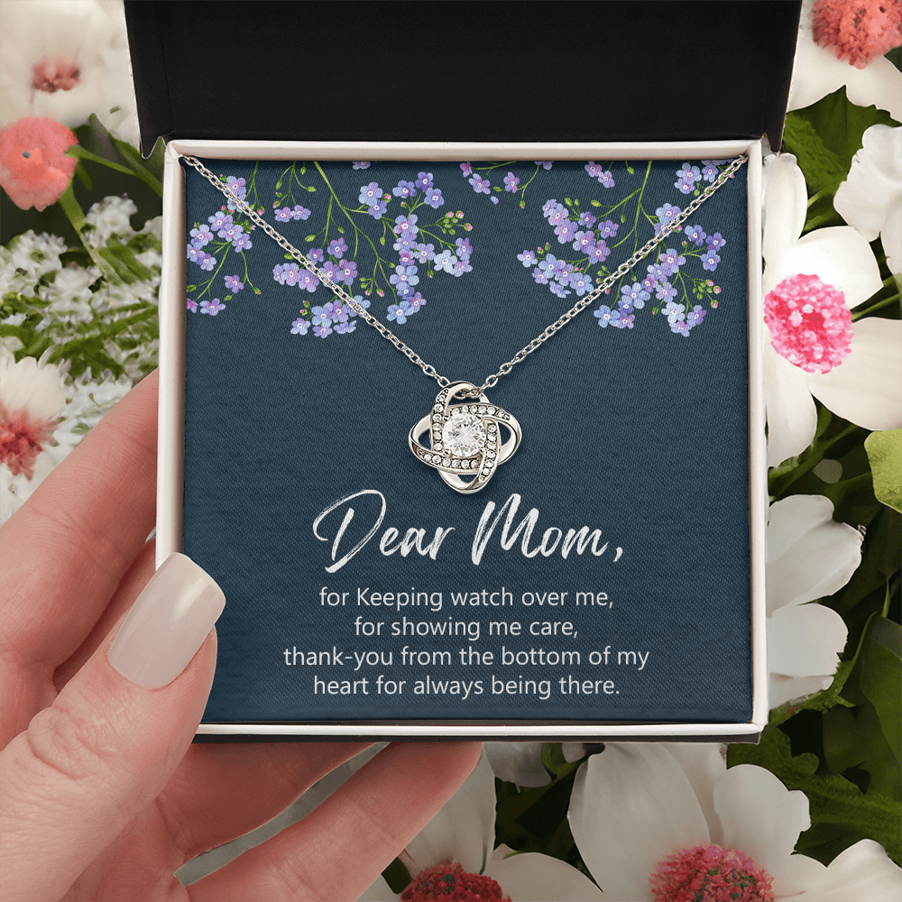 Dear Mom Gift Necklace, To My Mom Necklace From Daughter, Mom Gift Necklace, Mother And Daughter Gift Necklace, Love Knot Pendant Gift For Mom, Thank You For Mom Gift Necklace, Jewelry For Mommy
