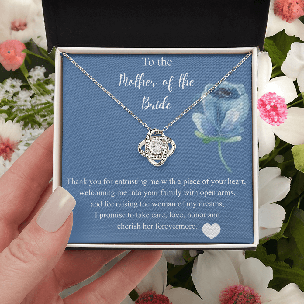 Mother Of The Bride Gift From Groom, Love Knot Necklace, Future Mom