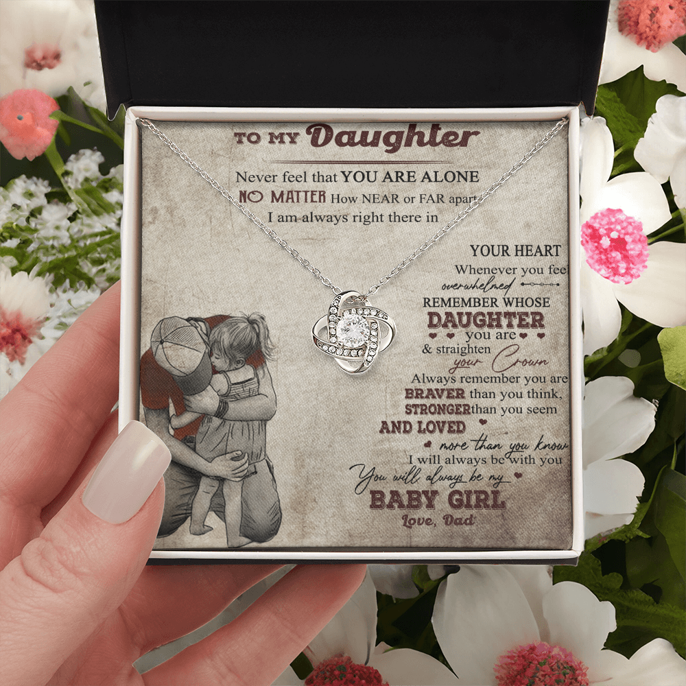 Daughter Gift Necklace From Dad - Father And To My Daughter Necklace From Daddy - Birthday, Graduation Gift For Daughter, Congratulation Gift For Her, Daughter, Jewelry Gift For Girls Little Girls