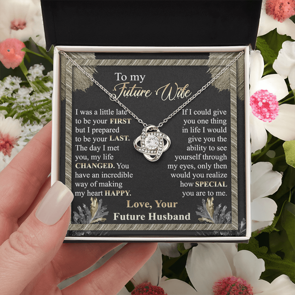 To My Future Wife Necklace From Future Husband To Wife Jewelry Gift For Women Soulmate Gift Necklace From Men Love Knot Necklace Gift For Future Wife Husband And Wife Gift Necklace For Future Wife