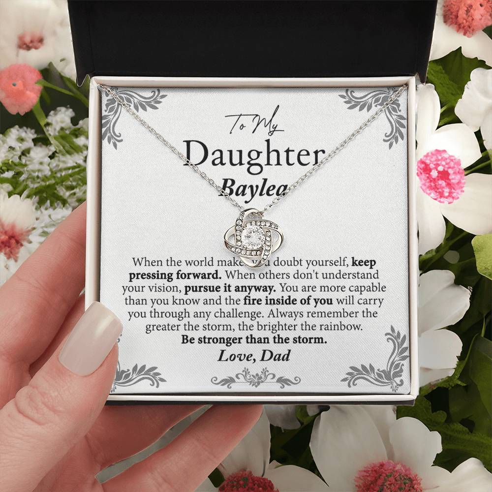 To My Daughter Gift Necklaces Pendants from Dad, Father and Daughter Gift Necklace Pendant On Graduation Gift Birthday Anniversary Christmas Includes Gift Box Jewelry Gift For Girls, Little Girl