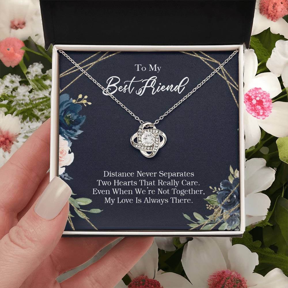 To My Best Friend Necklace From Friend, Love Knot Pendant for Friendship Gifts Best Friends, To Best Friend Love Knot Necklace Gift for Bestie Jewelry Gifts for BFF Gift Jewelry for Girls Her