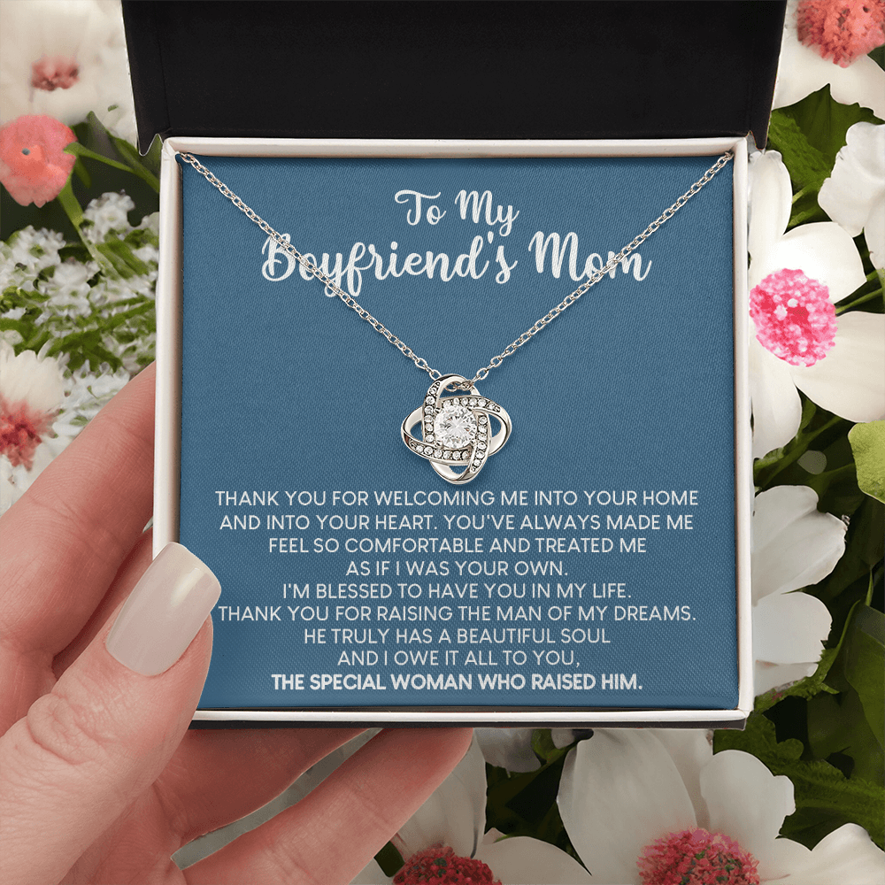 To My Boyfriend's Mom Necklace From Him, Daughter Gift For Mom, Gift Necklace for My Boyfriend's Mom Christmas, Necklace Gift For Bf Mom, Mothers Day Necklace For Boyfriends Mom From Girlfriend Mom
