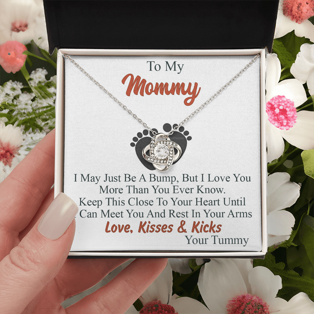 To My Mommy Love Knot Necklace Trendy Gift for First Time Mom Gifts for Family