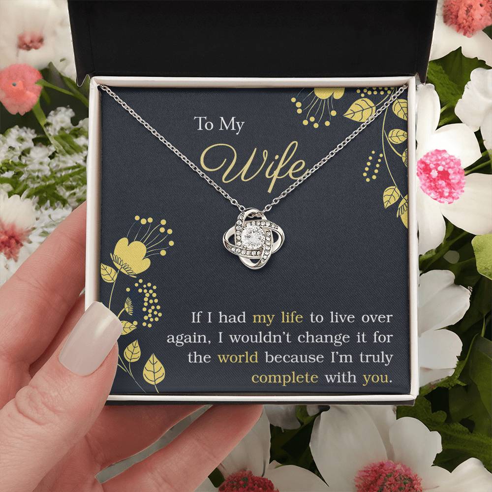 To My Wife Love Knot Necklace From Husband Valentines Day Necklace Gift For Wife Soulmate Gift Necklace Personalized Gift Jewelry For Wife Romantic Gift Necklace Happy Anniversary Necklace For Wife