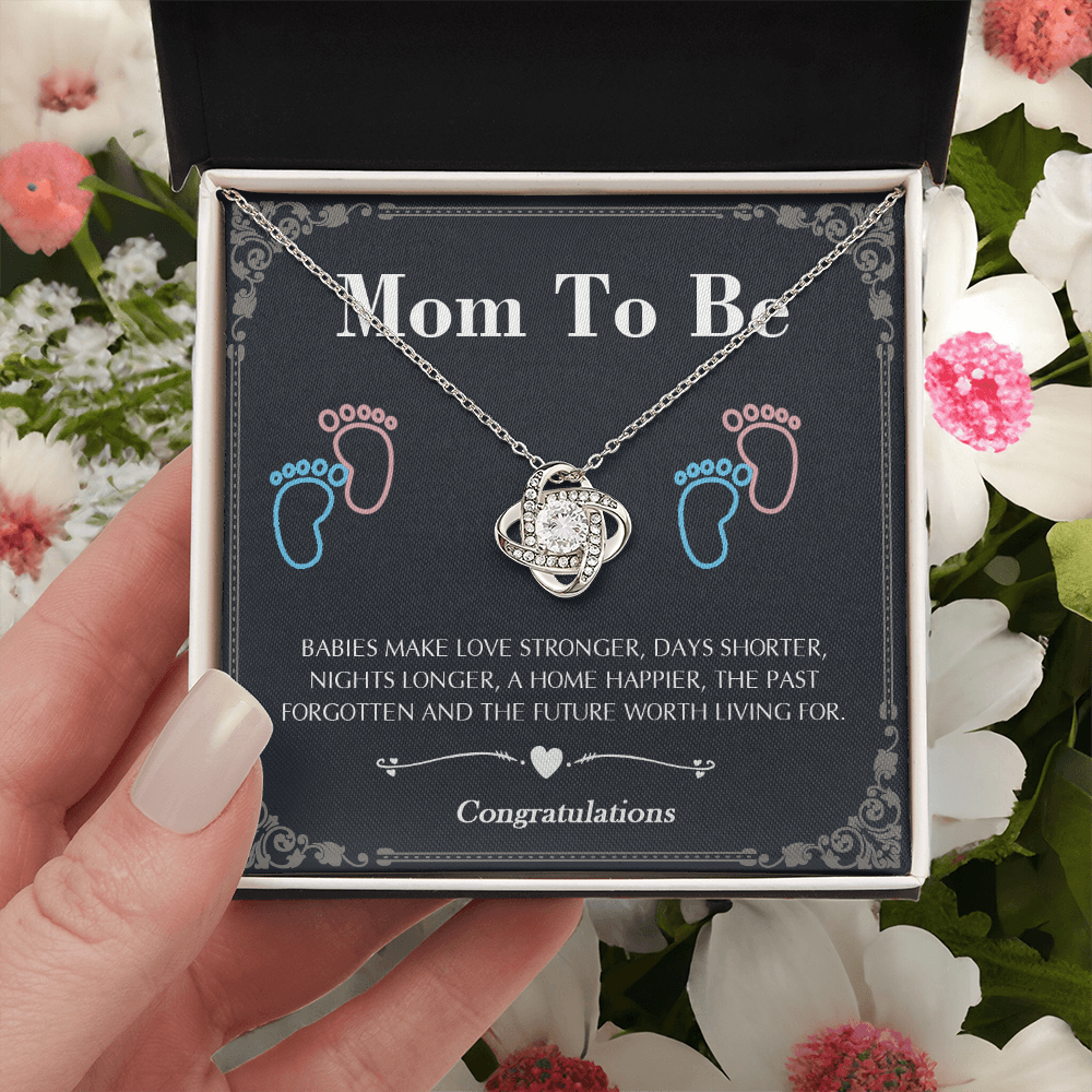Mom To Be Love Knot Necklace Mom Gift, Gift For New Mom,First Mother's day Gift