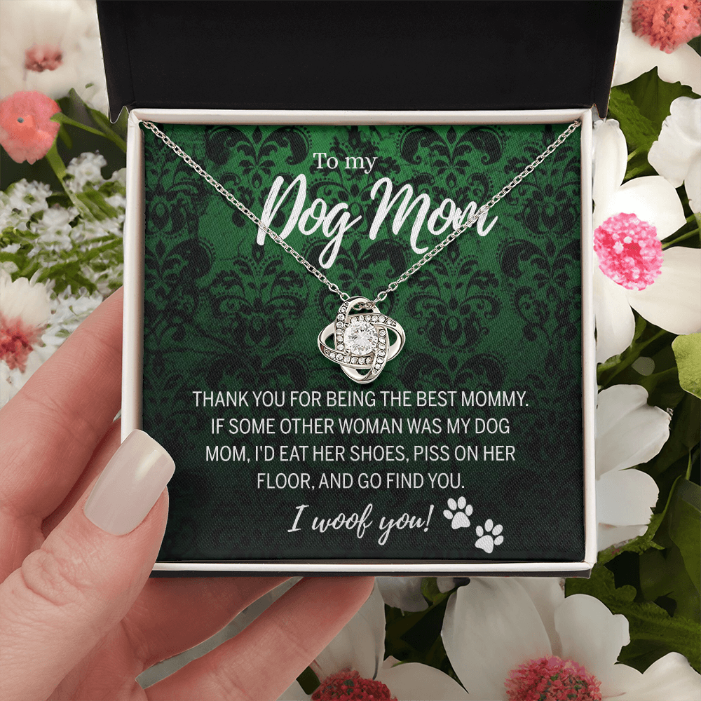 To My Dog Mom Necklace with Message Card And Box, Mother's Day Necklace Gift for Dog Mom, Dog Mom Gift Necklace, Mothers Day Necklace for Dog Mom Mother And Daughter Dog Lover Necklace for Women