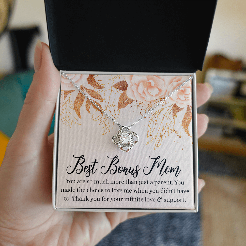To My Bonus Mom Necklace From Daughter, Bonus Mom Gifts from Bonus Daughter, Necklace Gifts for Bonus Mom, Mother And Daughter Necklace Gift For Mom, Bonus Mother Gift Necklace Jewelry For Women