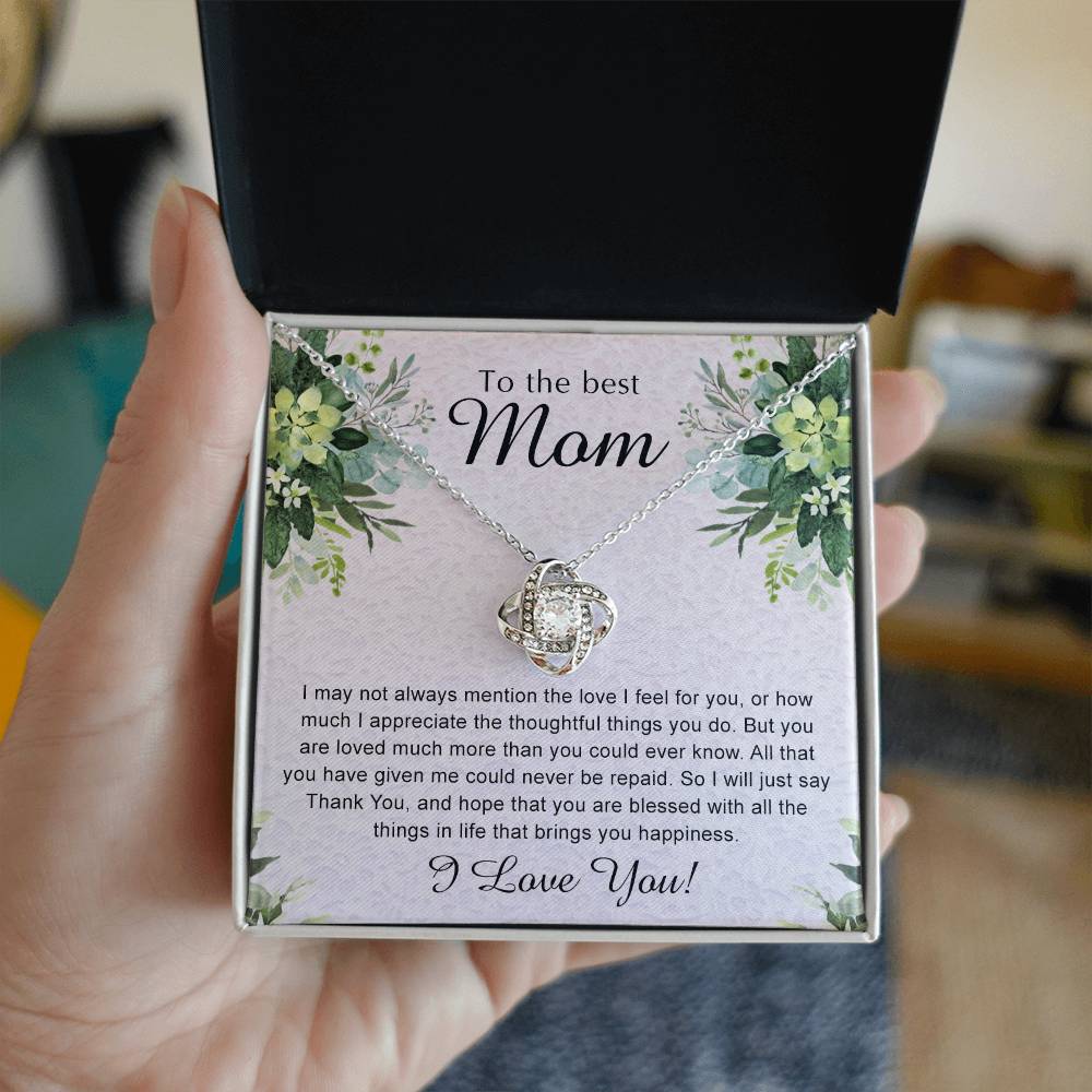 To My Mom Necklace From Daughter, Son - Mother And Daughter Gift Necklace For Mom, To The Best Mom Necklace For Women, Mom Gift Necklace, Jewelry For Mom On Birthday, Anniversary, Mothers Day