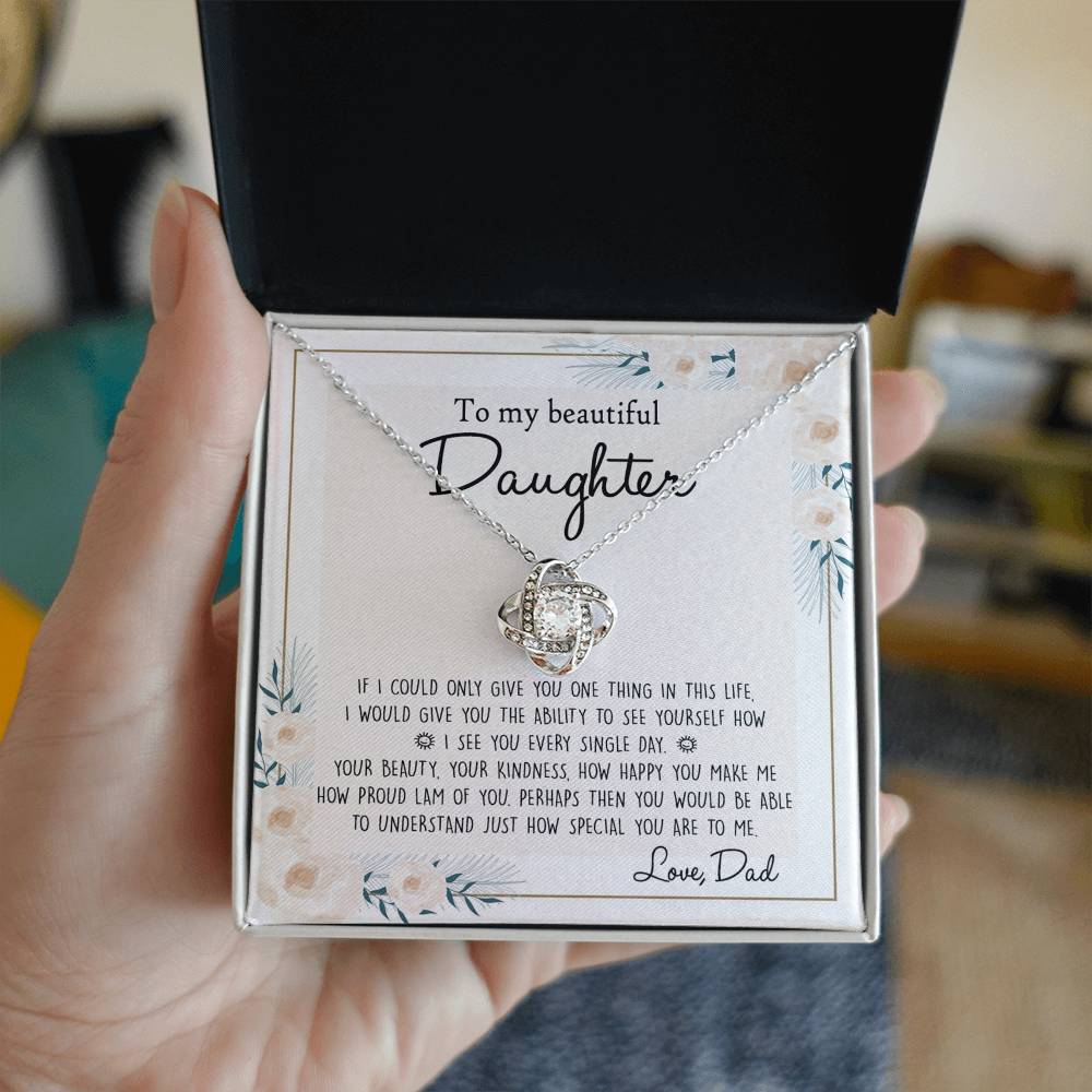 Father To Daughter Gifts Necklace for Daughter Birthday Gift for Her Daughter Graduation Day And Christmas Present For Daughter From Dad Jewelry Gift For Teen Girls, To My Daughter Necklace