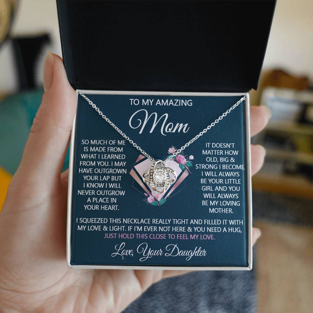 To My Amazing Mom Necklace From Daughter, Amazing Mom Gift Necklace On Birthday Gift, Anniversary, Mother's Day, Jewelry Gift For Women, Bonus Mom, Mother And Daughter Necklaces Gift For Her