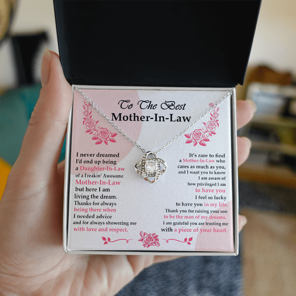 Gift For Mother-In-Law Jewelry Mothers Day Gift Love Knot Necklace Mom Gift