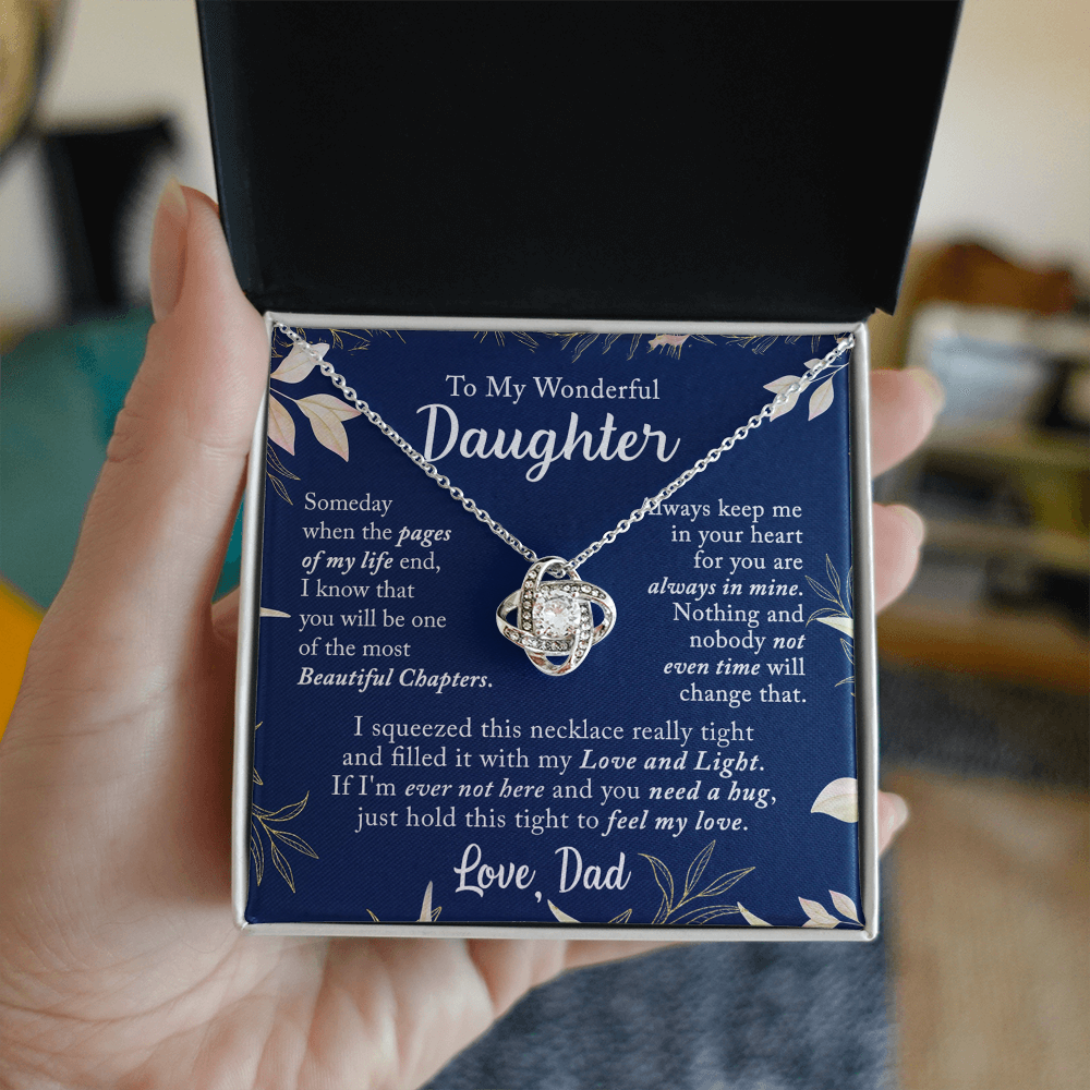 To My Daughter Necklace for Daughter Gift From Dad Father To Daughter Gift for Daughter Jewelry Meaningful Card Personalized Necklace For Daughter Jewelry Gift For Girls, Little Girl, Her