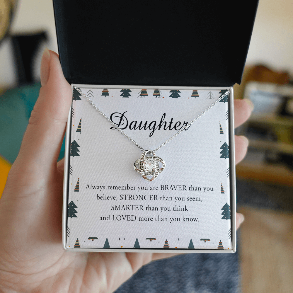 To My Daughter Merry Christmas Necklace Gift for Daughter Christmas Jewelry for Daughter Christmas Pendant Card Gift for Daughter Xmas Gift Necklace Jewelry Gift For Girls, Little Girl