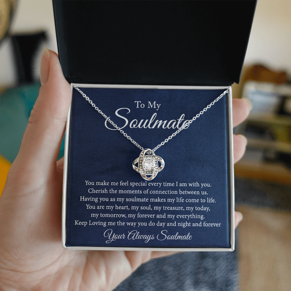Soulmate Jewelry, Gift Necklace And Box Soulmate Gift Necklace, My Soulmate Necklace, Soul Mates to My Soulmate Gift Necklace From Husband, Soul Mate Necklaces, To My Beautiful Soulmate Necklace
