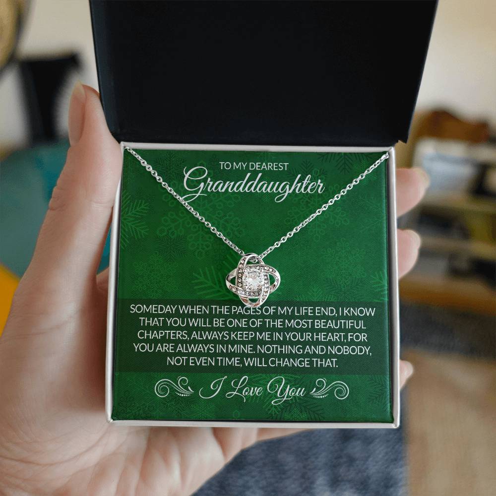 Granddaughter Gifts Necklace From Grandma Grandmother or Grandpa Grandfather - To My Dearest Granddaughter Graduation Birthday Pendant Jewelry Gift For Girls On Birthday, Graduation Gift, Christmas