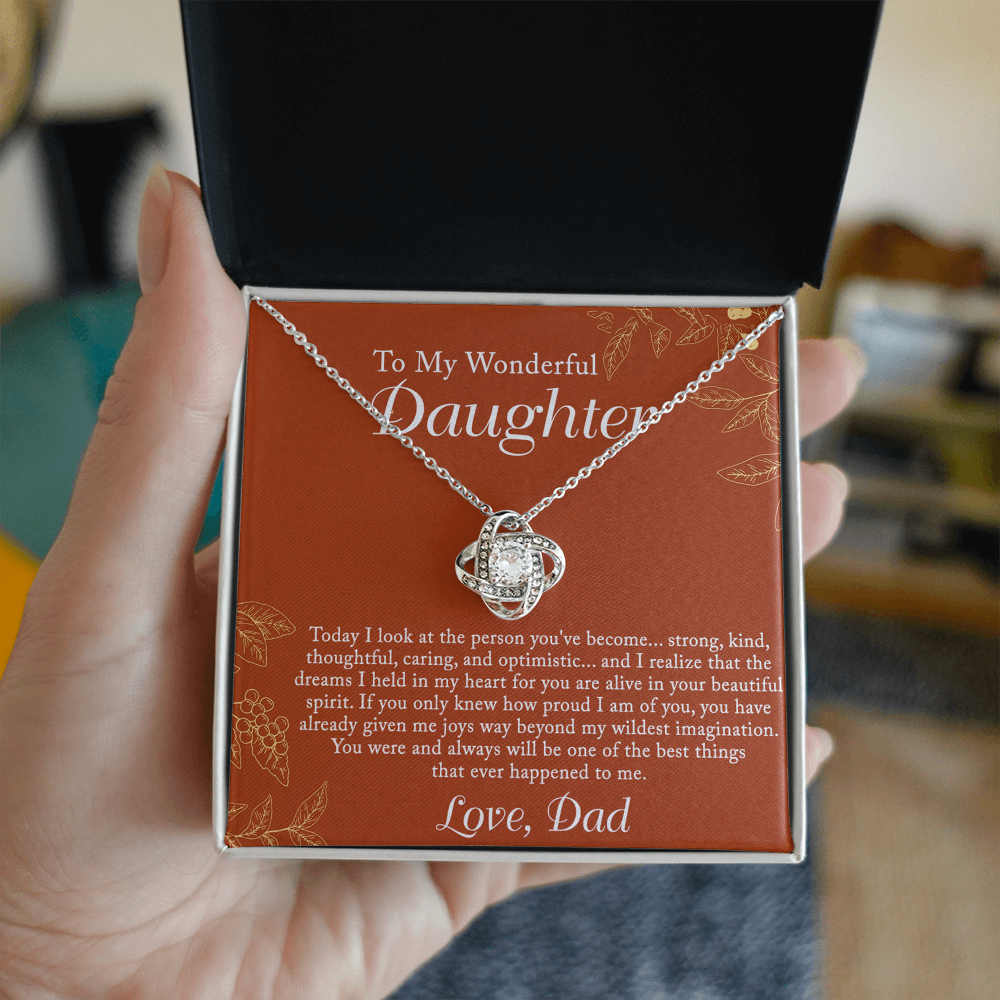 Daughter Gifts Necklace From Dad, To My Wonderful Daughter Necklace From Dad And Daughter Necklace Birthday Gift for Daughter From Dad Christmas Gift For Daughter Necklace, Father Daughter Necklace