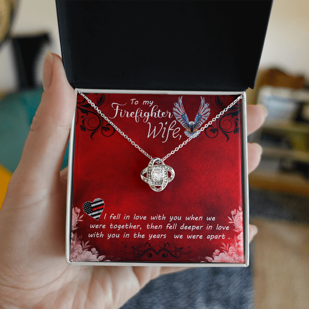 To My Firefighter Wife Necklace From Husband Valentines Day Necklace Gift For Firefighter Wife Soulmate Gift Necklace Personalized Gift Jewelry For Women Romantic Gift Necklace Fell In Love Necklace