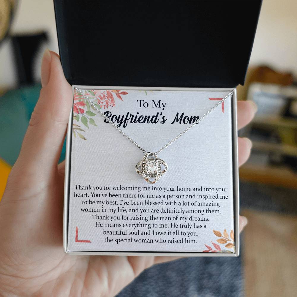 To My Boyfriend's Mom Necklace From Girlfriend, Gift Necklace To Boyfriend's Mom, Necklace For Boyfriend's Mom On Mothers Day Birthday Gift Christmas Anniversary, Jewelry For Women Girlfriend's
