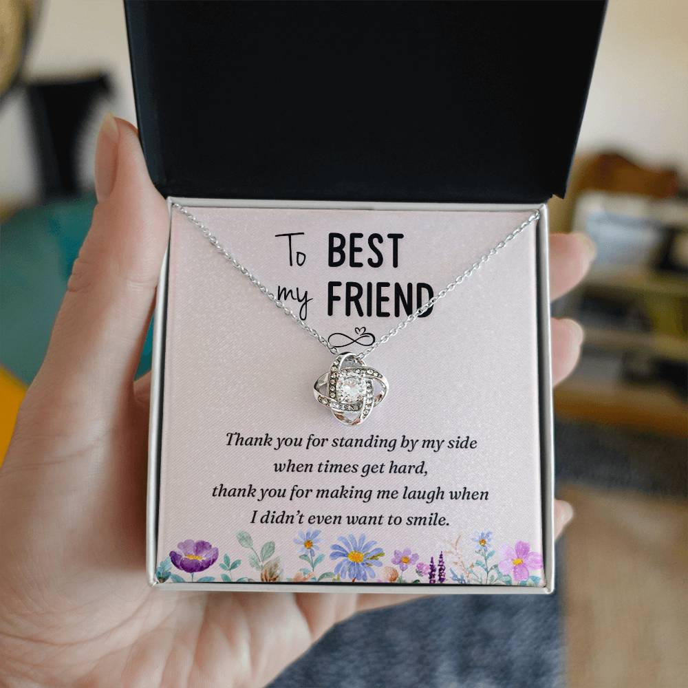 To My Best Friend Necklace Gift For Her On Xmas, Thank You Jewelry For Friend