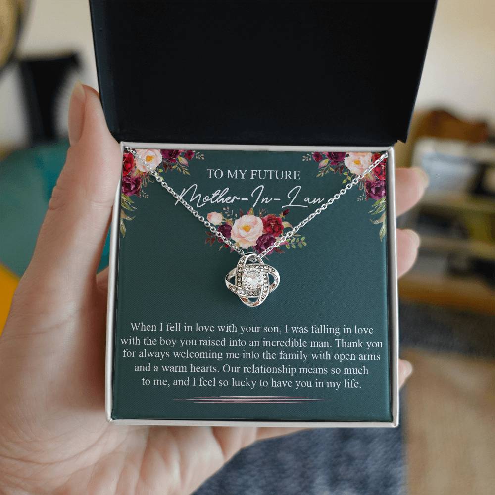 Future Mother In Law Necklace, To My Future Mother In Law Necklace From Son Mother In Law Love Knot Necklace Gift For Mother In Law From Son In Law Mother's Day Necklace Gift From Son In Law Jewelry