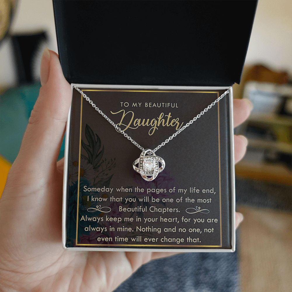 To My Daughter Gifts Necklace from Mom, Mother To Daughter Necklace, Mother Daughter Necklace Gift For Daughter, My Daughter Jewelry from Mommy Gift On Birthday Graduation Gift Box and Message Card