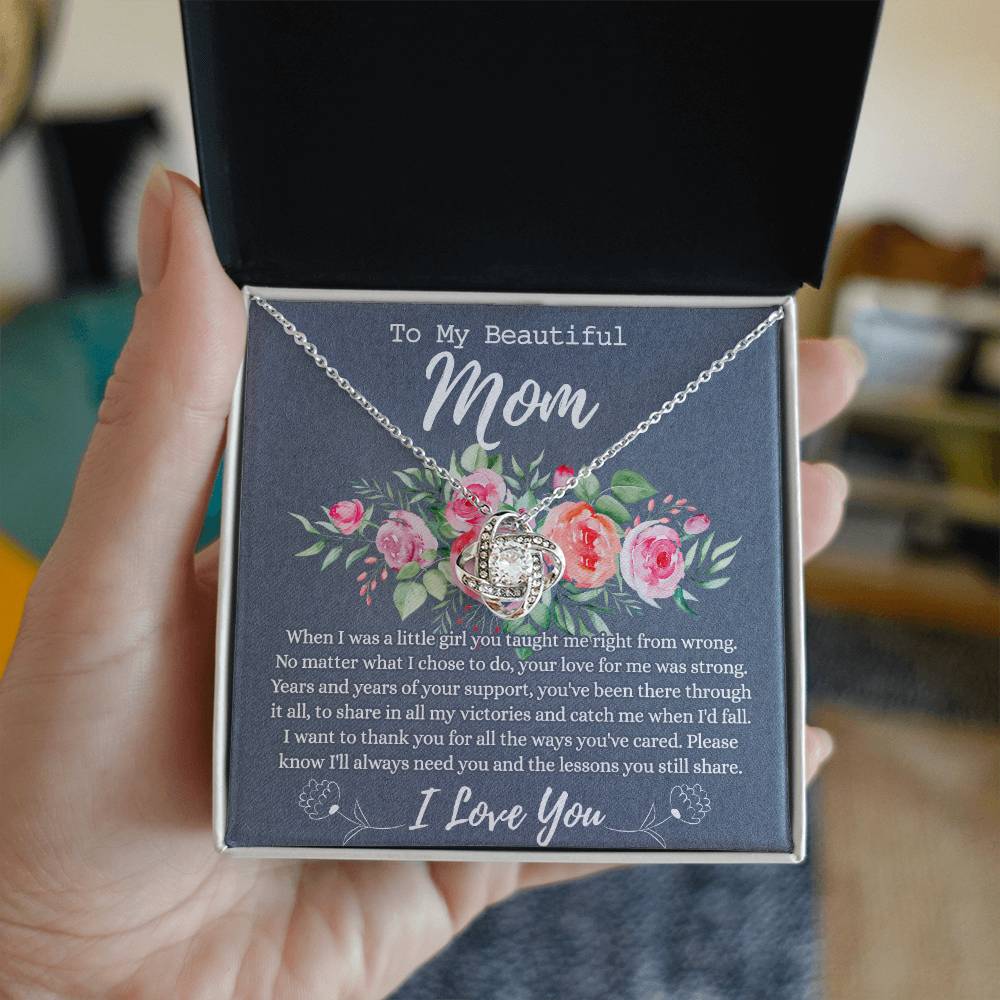 Mother's Day Necklace Gift For Her, To My Mom Necklace From Daughter, Beautiful Mom Love Knot Necklace Gift For Mom mazing Mom, Bonus Mom On Mothers Day, Anniversary, Birthday, Jewelry For Mom
