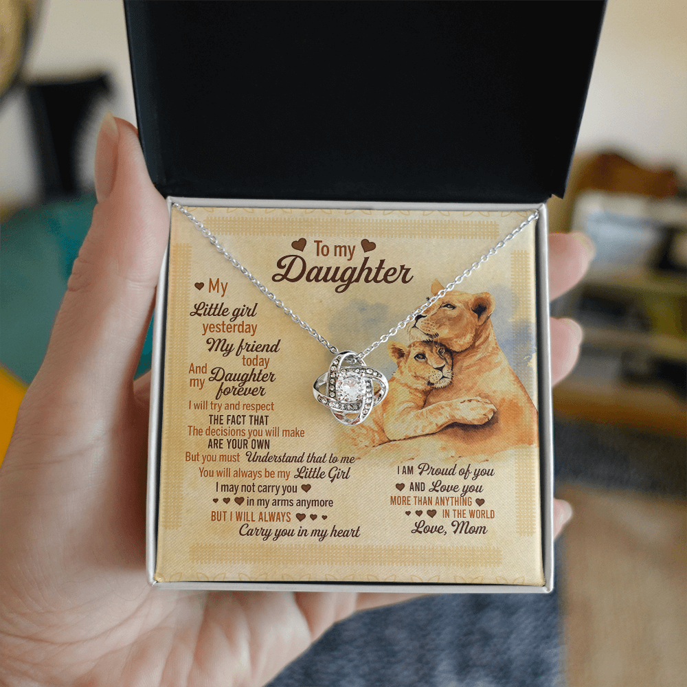 Mother To Daughter Gifts Necklace From Mommy, Mother Daughter Necklace, To My Daughter Necklace From Mom On Graduation Gift, Birthday Gift, Valentines, Christmas For Badass Daughter, Little Girl