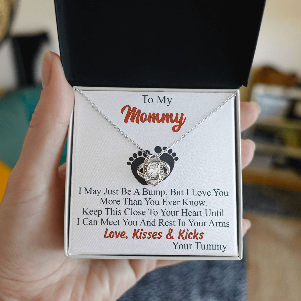 To My Mommy Love Knot Necklace Trendy Gift for First Time Mom Gifts for Family