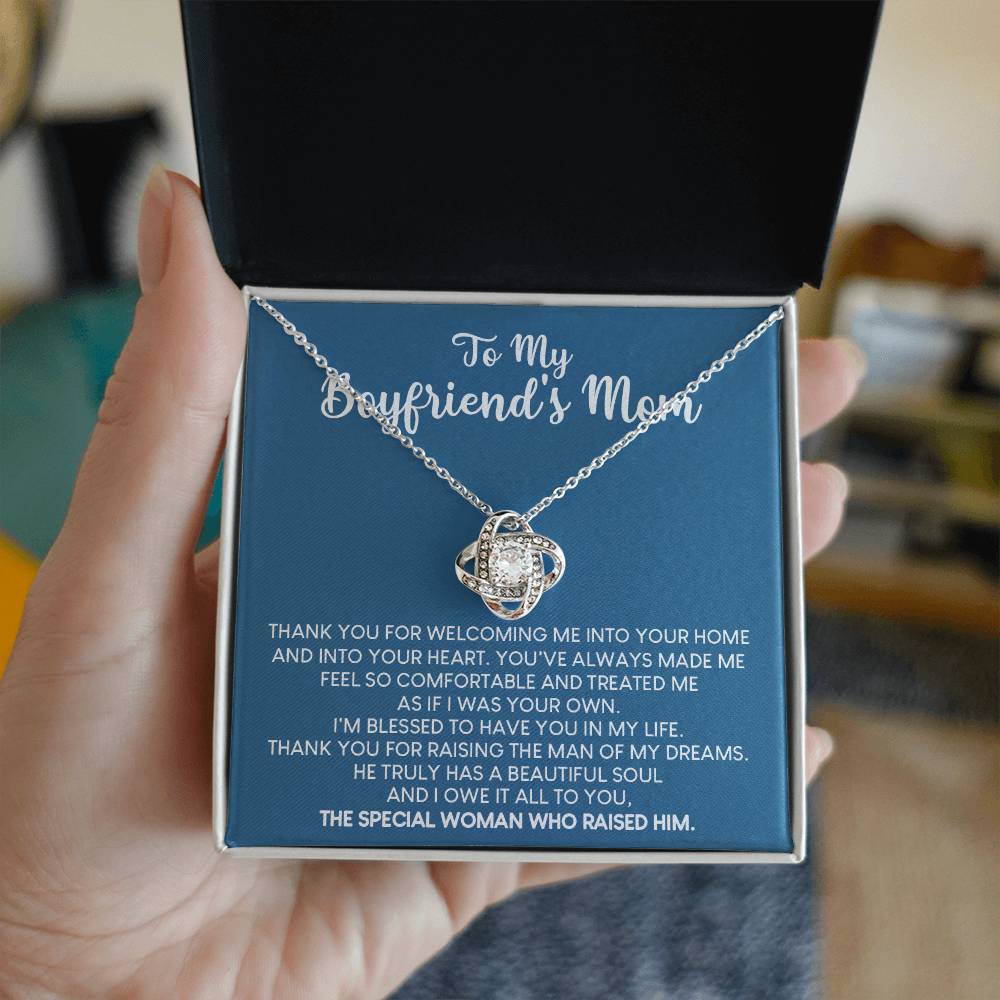 To My Boyfriend's Mom Necklace From Him, Daughter Gift For Mom, Gift Necklace for My Boyfriend's Mom Christmas, Necklace Gift For Bf Mom, Mothers Day Necklace For Boyfriends Mom From Girlfriend Mom