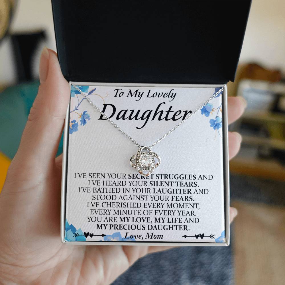 Mother And Daughter Necklace, Birthday Gifts For Daughter, Mothers Day Gifts For Daughters From Mothers, To My Daughter Necklace From Mom, Graduation Gift For Lovely Daughter From Mom1