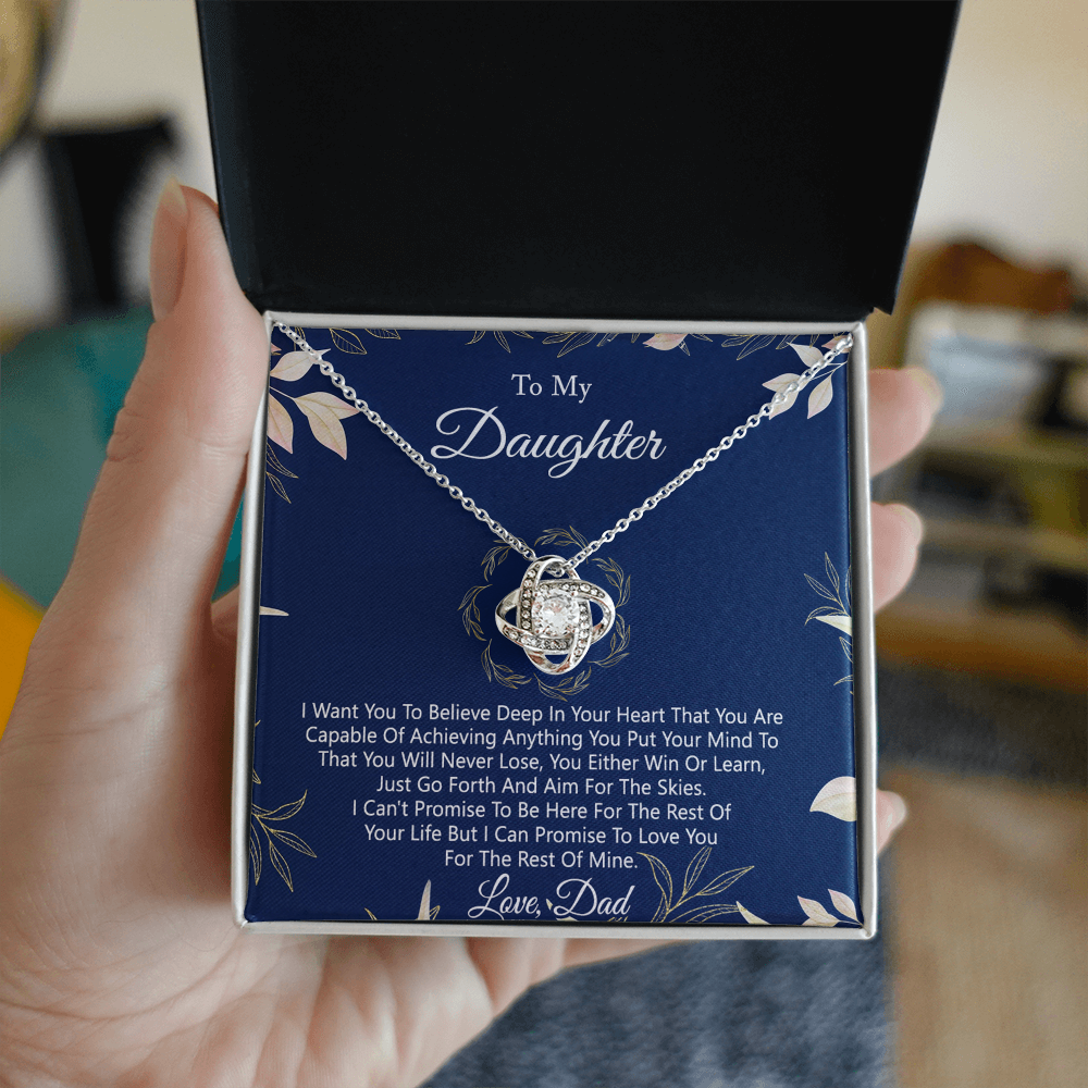 Gift Necklace For Daughter from Dad - Father And Daughter Necklace, for Daughter Gift from Dad To My Daughter Necklace Daughters Birthday Christmas Jewelry Gift for Girls Women, Daughter