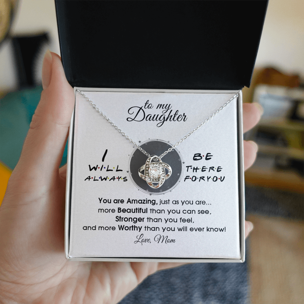 To My Daughter Necklace From Mom - Necklaces For Daughter From Mom, Mother Daughter Necklace, Gifts For Daughters From Mothers, Jewelry Gift For Daughter On Birthday, Christmas, Graduation Gift