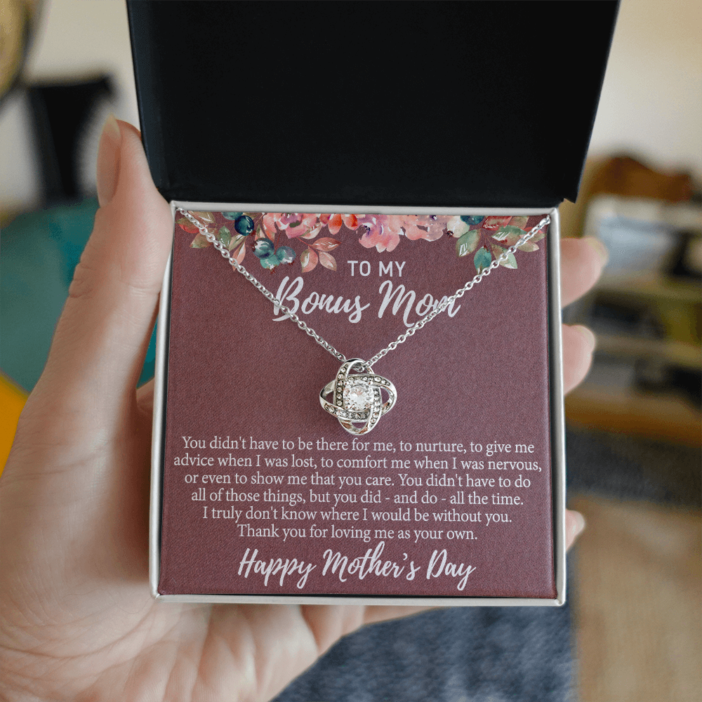 Bonus Mom Gift Necklace, To My Bonus Mom Necklace From Bonus Daughter, Mother And Daughter Necklace Gift For Her, Happy Mother's Day Necklace Gift For Bonus Mother Gift Necklace, Jewelry For Women