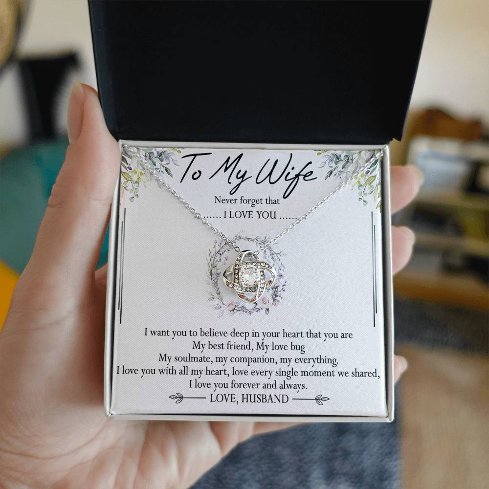 To My Wife Necklace, Necklace For Wife From Husband, To My Soulmate Necklace For Women, Soulmate Jewelry For Wife Beautiful Soulmate Gifts For Her Girlfriend Necklace Future Wife Gift Necklace