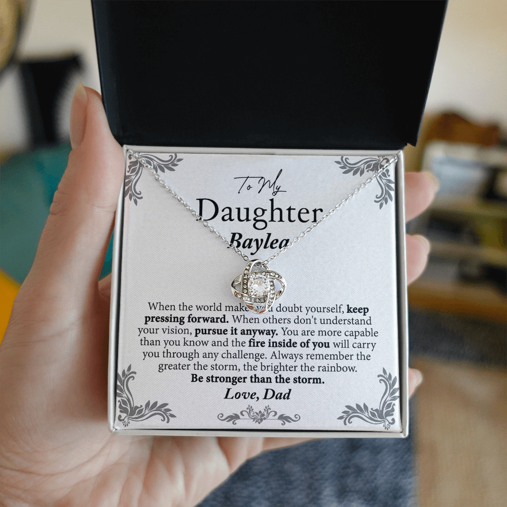To My Daughter Gift Necklaces Pendants from Dad, Father and Daughter Gift Necklace Pendant On Graduation Gift Birthday Anniversary Christmas Includes Gift Box Jewelry Gift For Girls, Little Girl