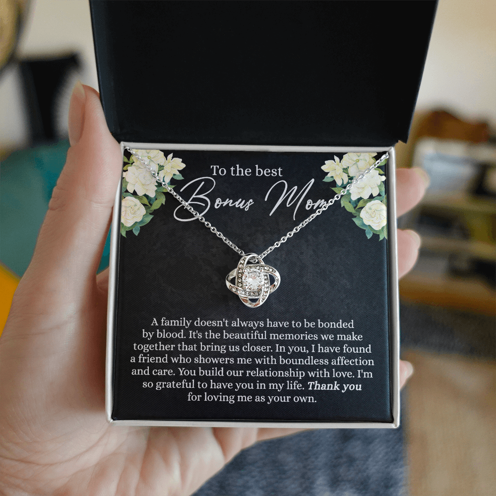 Bonus Mom Gift Necklace, To The Best Bonus Mom From Bonus Daughter, Mother Daughter Necklace Gift For Her, Bonus Mother Gift Necklace On Mother's Day, Anniversary, Birthday, Jewelry For Women