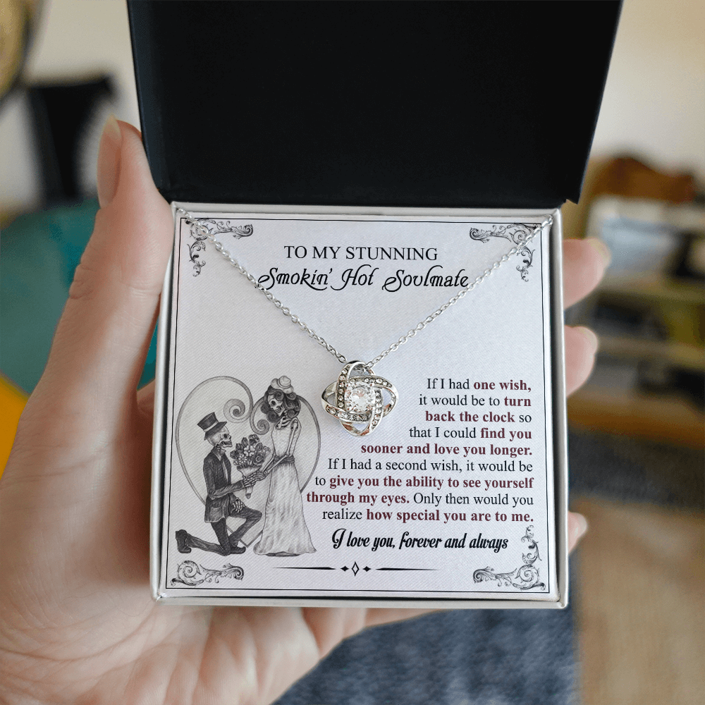 Soulmate Gift Necklace And Box, To My Stunning Smokin Hot Soulmate Necklace From Husband, Boyfriend, My Soulmate Necklace, Soul Mates to My Soulmate Gift Necklace From Husband, Soul Mate Necklaces