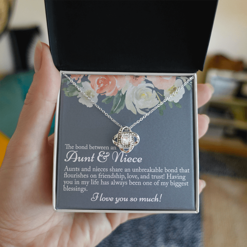 Aunt Gifts Necklace, The Bond Between An Aunt Love Knot Necklace, Gifts Necklace for Aunt Gifts from Niece, Necklaces for Women, Aunt Niece Necklace Gifts for Aunt Niece Stepmother Daughter
