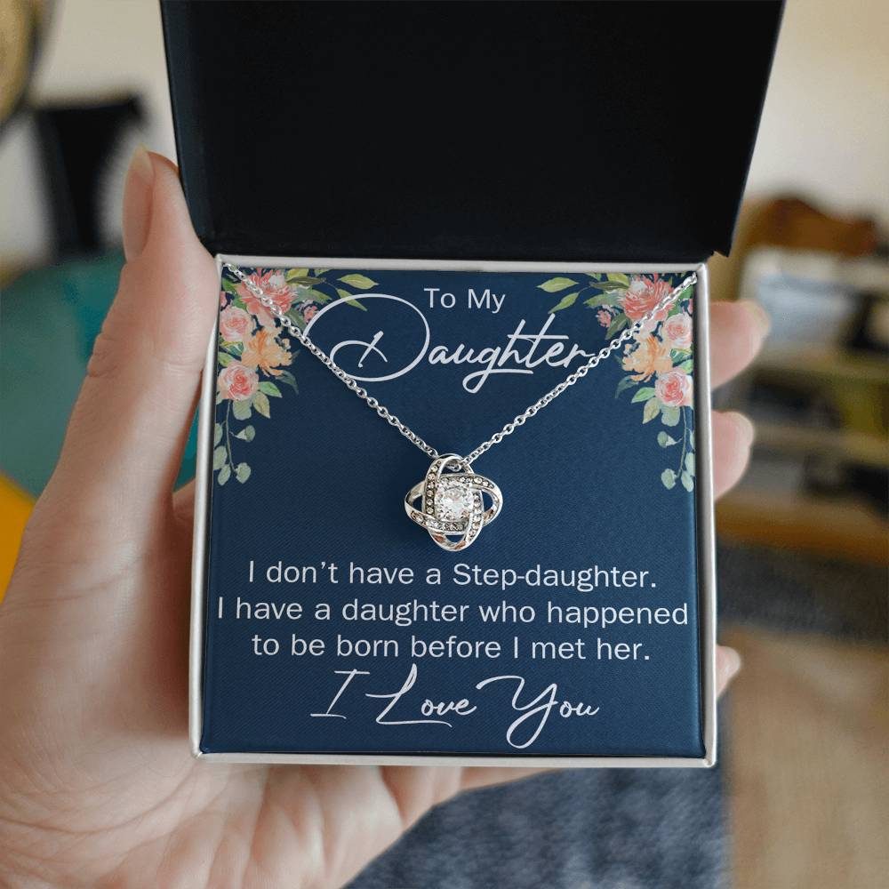 To My Daughter Necklace Gift From Mom Or Dad, Necklace Pendant for Daughter Gift On Graduation Gift Christmas Birthday Gift for Daughter Gift Set Jewelry Gift for Girls, Her Step Daughter Necklace