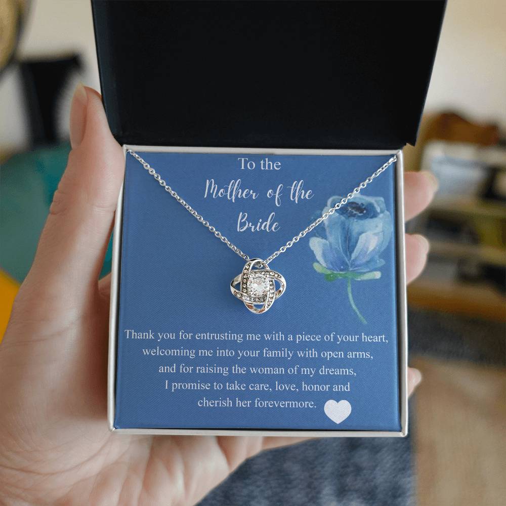 Mother Of The Bride Gift From Groom, Love Knot Necklace, Future Mom