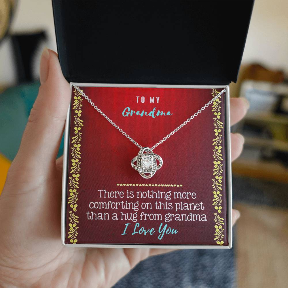 To My Grandma Gift Necklace, Love Knot Necklace Gift for Grandmother - Mothers Day Necklace For Grandma Nana, Grandma Jewelry Gift For Women From Grandchildren GrandKids , Pendant For Grandmother
