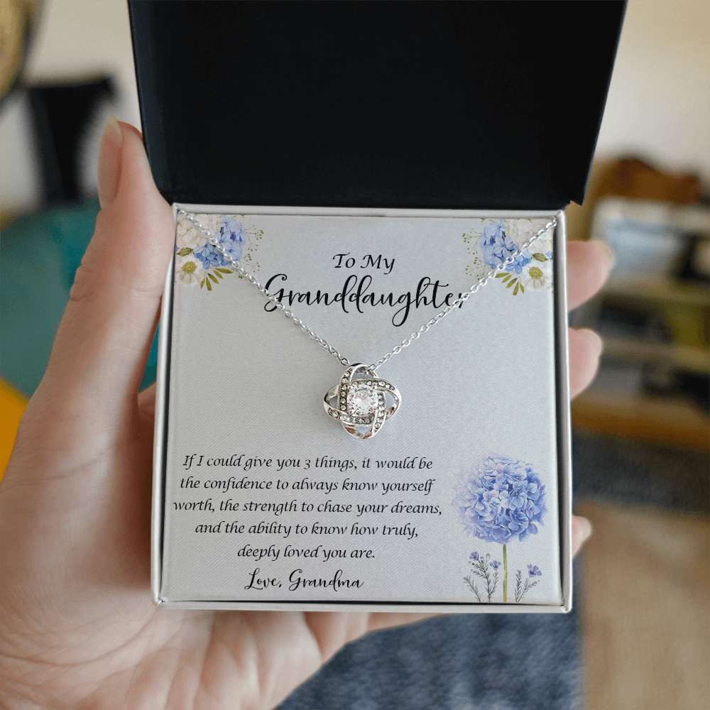 Granddaughter Gifts Necklace From Grandma - To My Granddaughter Necklace, Jewelry Keepsake Gifts For Granddaughter, Love Gift For Adults Or Girls On Graduation Gift, Wedding, Valentines, Christmas