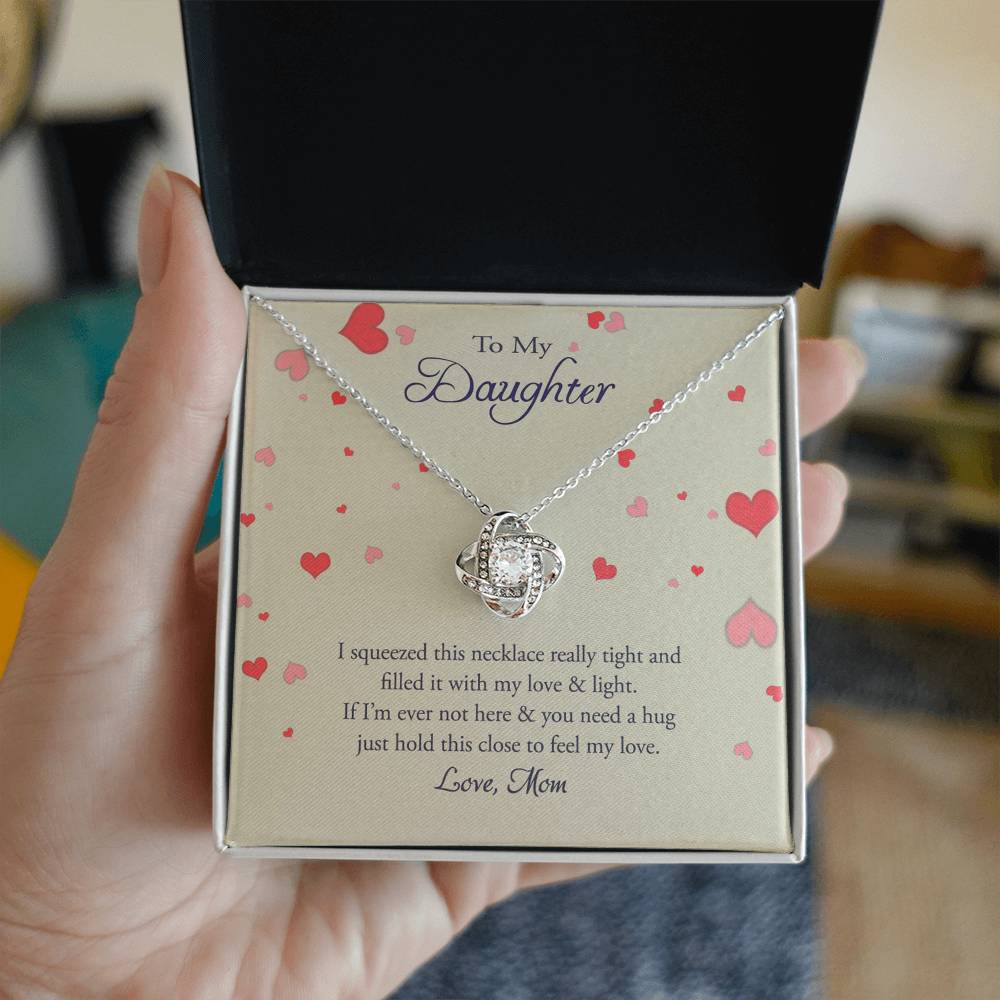 To My Daughter Gift Necklace From Mom, Jewelry Gift for Girls Daughter from Mom, Sentimental Gift for Her, Message Card and Gift Box styles On Birthday, Christmas, Anniversary Graduation Gift