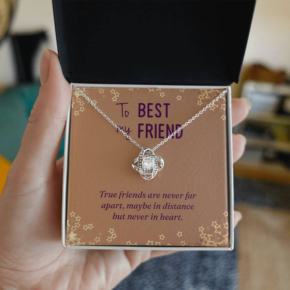 To My Best Friend Necklace Gift For Her On Xmas, True Friend Jewelry Gift To BFF